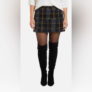 Derek Lam 10 Crosby Wool Alpaca Mohair Blend Black skirt EUC